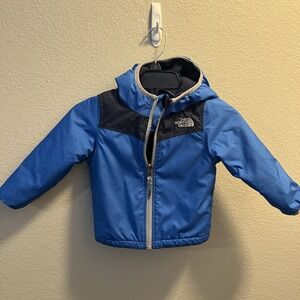 The North Face Toddler Reversible Mount Full Zip Hooded Jacket Sz 6-9months